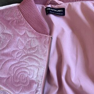 The Fifth Label Pink Floral Bomber Jacket
